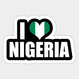 I Love Nigeria Nigerian Flag Gift Sticker